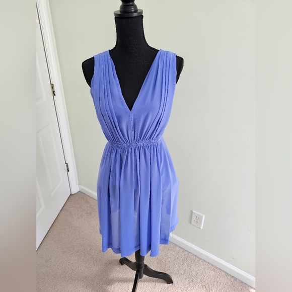 Anthropologie | HD in Paris Periwinkle Flowy Dress - Sz 10P - Picture 4 of 7